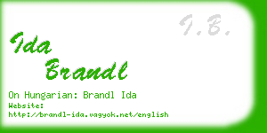 ida brandl business card
